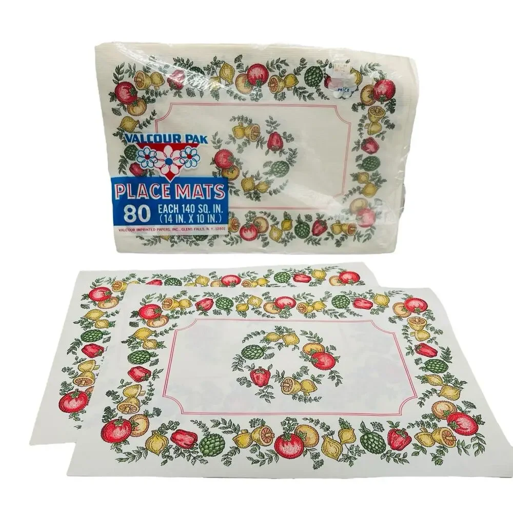 VTG 70s Valcour Spice Of Life Paper Placemats Lot of ~ 30 Unused Kitchen Decor